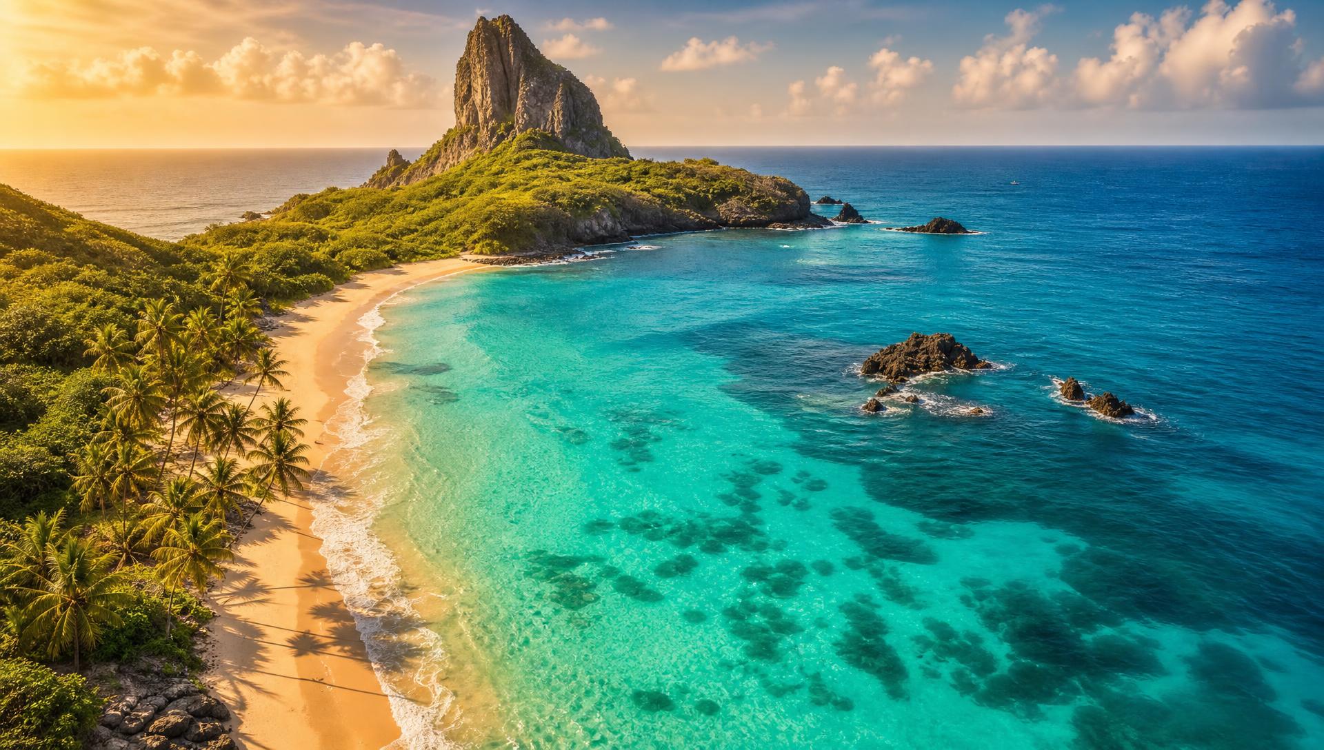 Paisagem paradisíaca do Nordeste brasileiro